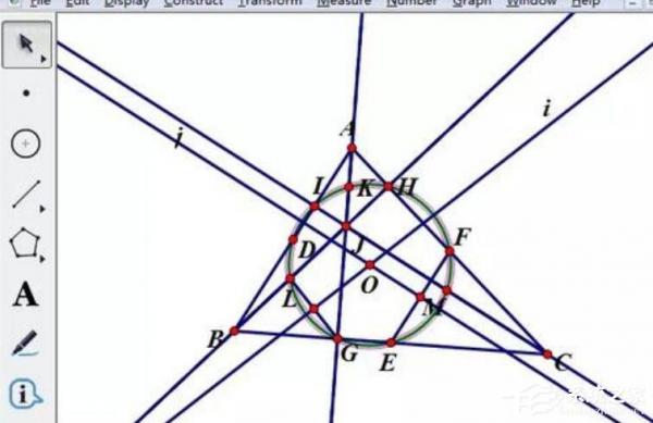 几何画板如何绘制九点圆？几何画板画九点圆的操作方法 软件教程