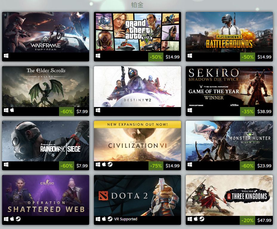 Steam2019销量最好/人气最高的游戏是什么？steam2019年度榜单