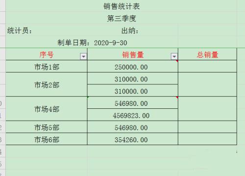 WPS怎么设置表格的不规则单元格求和？ 软件教程