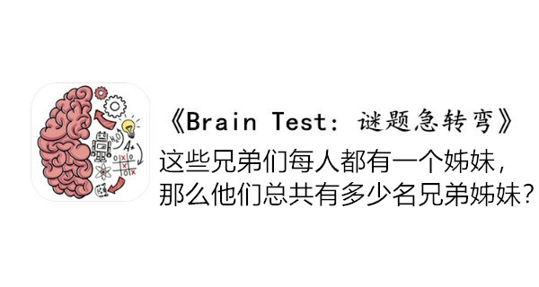 BrainTest谜题急转弯第九十五关通关攻略-这些兄弟们每人都有一个姊妹